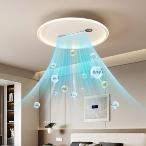 <b>Ceiling</b> Fan <b>Light</b> With Negative Ion <b>Led</b> <b>Light</b> Source For Living Room Bedroom Flush Mount Silent Inverter Eye Protection - Product Image 2