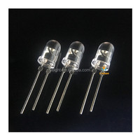 Diode LED 3mm/5mm F3 F5 5V avec CI intégré, à haute luminosité, à flash RVB (rouge, vert, bleu, jaune, blanc), pour chapeau rond/chapeau de paille, alimentation DC5V/3V/12V