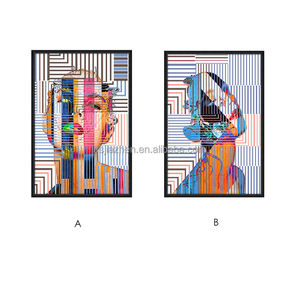 Impresión Giclée Abstracta Moderna de Lujo Ligero en Lienzo de Gran Tamaño para Decoración de Paredes de Sala de Estar, Venta al por Mayor de Fábrica - Product Image 5