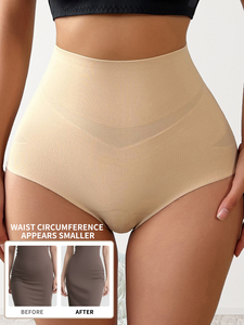 Mutandine modellanti a vita alta da donna, imbottite per sollevare i glutei, contenitive per la pancia, senza cuciture, modellante corpo intero invisibile per uso quotidiano - Product Image 1