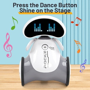 Mainan Robot listrik Mini interaktif, mainan Robot pintar dengan lampu, teman menari musik Remote Control - Product Image 5