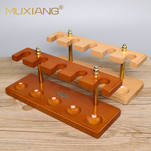 Muxiang Wooden <b>Pipe</b> <b>Stand</b> 5 Position Upright Holder Display Rack For Smoking <b>Pipes</b> - Product Image 4