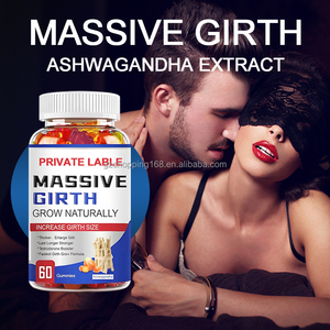 プライベートレーベルの男性大規模な胴回りが自然に成長し、胴回りのサイズが厚くなり、最後に強くなったアシュワガンダグミ - Product Image 6