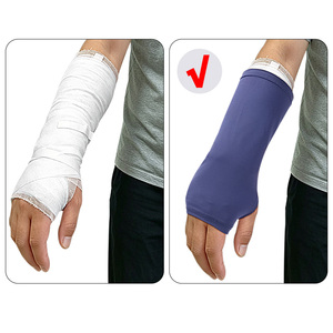 Manchon de protection élastique pour bras, couvre-plâtre, <span class=keywords><strong>protège</strong></span>-avant-bras et poignet, avec trou pour le pouce, respirant, lavable, en nylon et élasthanne - Product Image 2