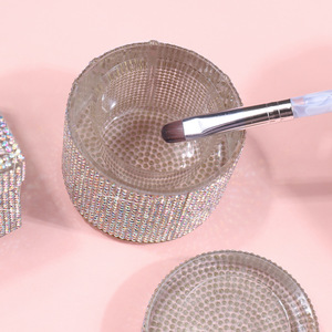 Nuevo Vaso Octogonal de Cristal con Diamantes para Limpieza de Uñas, Plato Dappen para Uñas - Product Image 3