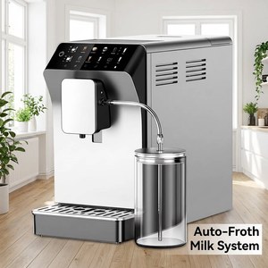 Cafetera Espresso Profesional Inteligente de 20 Bares, Totalmente Automática, con Espumador de Leche para el Hogar, para Cappuccino y Latte - Product Image 1