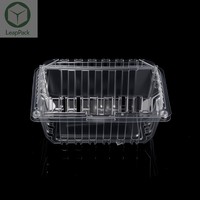 Scatola in Plastica PET Trasparente Monouso, Spessore 0,35mm, per Confezionamento Frutta e Uva nei Supermercati, Marca LEAP PACK con Design in Rilievo