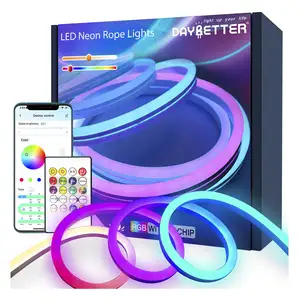 LED Strip Lights, 16.4ft RGB 5050 LED Tape Lights, Music Sync IP65  Waterproof 300LEDs Color Changing LED Rope with App control Remote  Compatible with Alexa Google Assistant for Home indoor and outdoor 