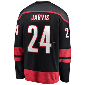 Vente en gros de maillots de hockey sur glace brodés Carolina Hurricane American Canada # 74 Jaccob Slavin # 37 Andrei Svechnikov Uniforme de Hockey - Product Image 6