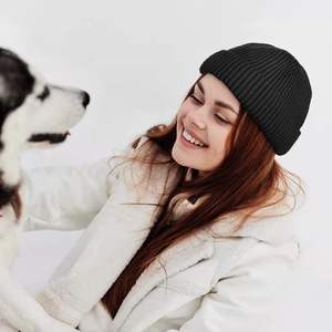 Custom Wool Knit <b>Beanie</b> Fleece Lined Winter Warm Hat Unisex Ski Cap Adult Size - Product Image 5