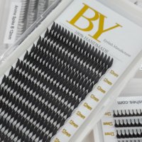 Extensions de cils pré-faits en éventail, noir intense, style Anime Spire, nouveau design, en cachemire doux et effet plume, courbures C CC D B J, pour extensions de cils effet Comic, vente en gros
