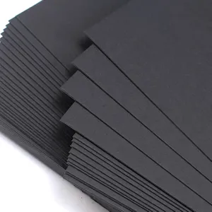 Sentao 80gsm -450gsm Ongecoat Zwart Offset Papier Zwart Karton Voor Tags