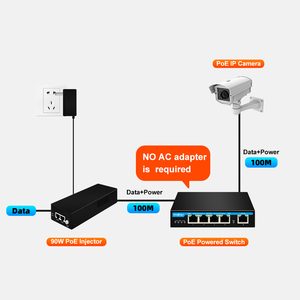 4-<strong>Port</strong> <strong>Poe</strong> Extender 100M Extension Gigabit 60W 4 Channel Network <strong>Switch</strong> 1 In 4 Out <strong>PoE</strong> 4 <strong>Port</strong> 100M <strong>PoE</strong> Network Extender - Product Image 6