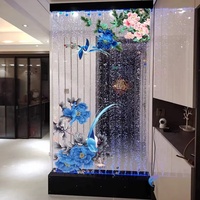 Panneau de séparation en acrylique écologique personnalisé avec design moderne de bulles d'eau dansantes à LED RGB pour la décoration de la maison, utilisation dans le salon