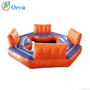 Canapé-lit flottant gonflable géant hermétique en PVC, <span class=keywords><strong>plateforme</strong></span> gonflable avec dossier inclinable pour parc aquatique - Product Image 2