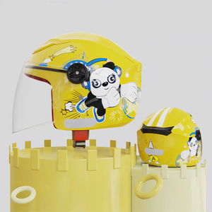 <span class=keywords><strong>Casque</strong></span> de moto électrique mignon pour enfants, été, quatre saisons, bébé, dessin animé, demi-<span class=keywords><strong>casque</strong></span>, <span class=keywords><strong>casque</strong></span> rigide - Product Image 3