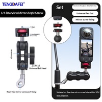 Support de moto pour caméra sport panoramique Insta360x4/x3, fixation rapide, rotation à 360 degrés, support de guidon de vélo, rétroviseur
