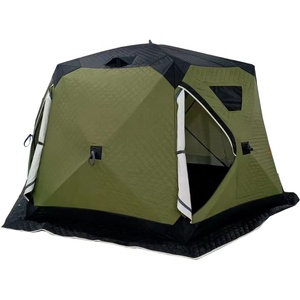 Abri de pêche sur glace isolé portable tente de bidon de pêche sur glace thermique avec couche isolée parfaite pour la pêche sur glace - Product Image 3