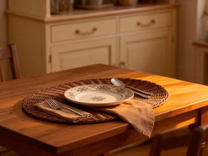 Alas Meja Makan Mewah Anti Selip Gaya Amerika Berlapis Emas untuk Pesta Pernikahan - Product Image 2