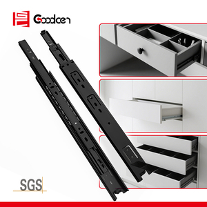 Goodcen Kính thiên văn kênh ngăn kéo trượt đường sắt nhà bếp mang đồ nội thất con lăn trượt tủ quần áo phần cứng bóng mang trượt - Product Image 1