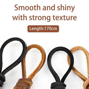 Genuine Leather <b>Shoelaces</b> 3.5mm Width for Sneakers - High Quality Leather Laces for Sport Shoes Formal Shoes - Product Image 6