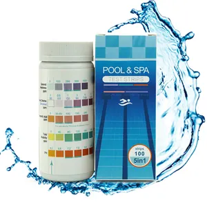 Quick and smart test strips Used in homes Pool & Spa Test Strips Kit salt water swimming pool 5 way for spa hut tub