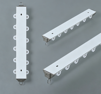 Rail de rideau flexible robuste pour fenêtre en baie à angle arqué, glissage silencieux