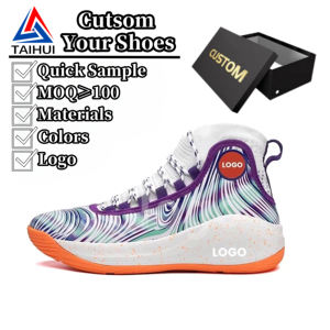 Zapatillas Personalizadas de Bota Alta Estilo Baloncesto para Hombre y Mujer Zapatillas Casuales para Exteriores con Suela de Goma Temporada de Verano Diseñadores OEM ODM - Product Image 1