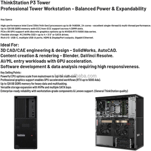 เวิร์กสเตชัน Lenovo Thinkstation P3 รุ่นขายดี พร้อมซีพียู Xeon I7-14700K แรม 64GB SSD 512GB การ์ดจอ RTX 4000 Ada ระดับมืออาชีพ - Product Image 5