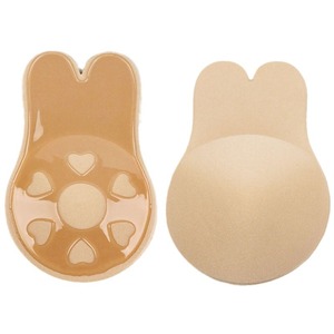 Hot Selling Invisible Adhesive Silikon BH Brust straffung Nippel abdeckung Kaninchen Ohr polster Rücken los Träger los Push-up BH - Product Image 3