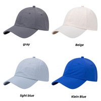 Casquette de baseball unisexe 6 panneaux en nylon personnalisée, séchage rapide, imperméable, broderie 3D ajustable, respirante, toutes saisons
