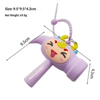 Jouet hochet en silicone One-Strike, marteau sonore, pendentif pour sac à dos, fabricant sur mesure, pour jeunes, Nouvel An chinois, Thanksgiving