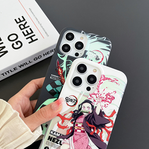 Nouvelle <span class=keywords><strong>coque</strong></span> <span class=keywords><strong>de</strong></span> <span class=keywords><strong>téléphone</strong></span> en métal à double face avec film, motif anime <span class=keywords><strong>Demon</strong></span> <span class=keywords><strong>Slayer</strong></span>, lumière bleue, pour iPhone 17 Pro Max 16 11 XS, <span class=keywords><strong>coque</strong></span> arrière IMD - Product Image 6