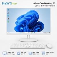 Sharerdp Factory - Ordenador de Escritorio Todo en Uno con Pantalla Táctil de 23.8 y 27 Pulgadas, Core I3 I5 I7 de 12.ª, 13.ª y 14.ª Generación