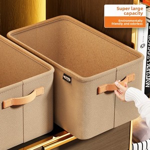 Fabric Clothing <strong>Storage</strong> <strong>Basket</strong>-Foldable &amp; Stackable Modern Minimalist Desktop Toy &amp; Wardrobe Pants Organizer for Home &amp; Dorm - Product Image 3