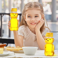 Bouteille de miel écologique de 240 ml en PET de qualité alimentaire, conteneur à jus avec bouchon à vis, logo personnalisé, emballage pour boissons, lait, soda
