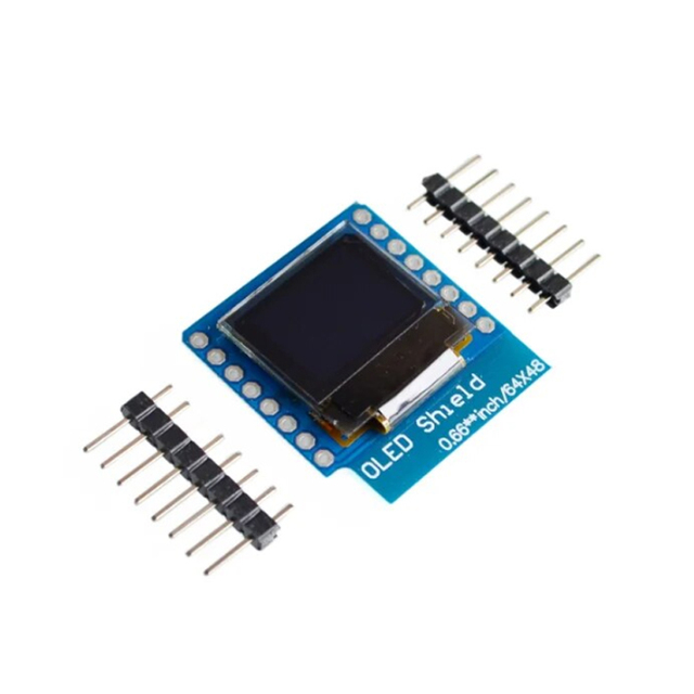 0.66 Inch OLED Display Module for WEMOS D1 MINI ESP32 Module AVR STM32 64x48 0.66" LCD Screen IIC I2C OLED