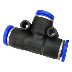 Dde Pneumatics Plastic T Type Tee <b>Connector</b> For Air Hose <b>Quick</b> Connect PE6 PE8 PE4 Fittings - Product Image 3