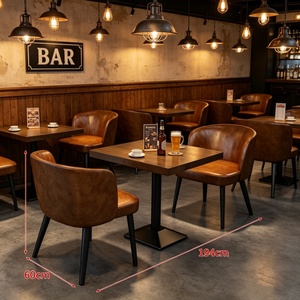 Set Moderno di Divani e Sedie per Ristorante, Sedute Imbottite con Tavolo da Pranzo per Arredamento di Caffè, Bistrot e Bar - Product Image 1