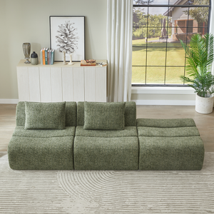 Oversized 3 Seater Convertible Sofa Set with Chenille Fabric No Assembly <b>Space</b>-<b>Saving</b> Apartment Sofa <b>Bed</b> for Living Room - Product Image 4