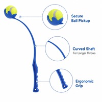 Lanceur de balles portable pour chien, jouet mains libres, bâton de lancer interactif pour balles de tennis pour chien, pour l'entraînement en extérieur, fourniture d'usine