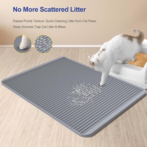 Impermeable lavable a prueba de orina de silicona mascotas gatos arena suave Mat bandeja antideslizante Sandbox Pad - Product Image 2
