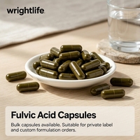Capsules d'acide fulvique, formule de complément alimentaire à marque privée pour usage quotidien