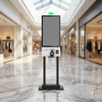 Kiosque de commande automatique à double écran de 32 pouces, écran tactile, kiosque de paiement en libre-service pour restaurant avec système d'exploitation Windows