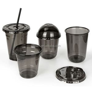 Custom Logo Heat Transfer Printed Clear Disposable Plastic PET <b>Cups</b> 98mm Diameter <b>Cold</b> Ice Coffee Take Away Outdoor - Product Image 4