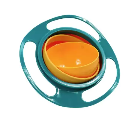 Universal-Gyroschale praktisches Design Kinder Rotationswaage Neuheit Gyroschirm 360 Rotationen verschüttungssichere feste Fütterplatten