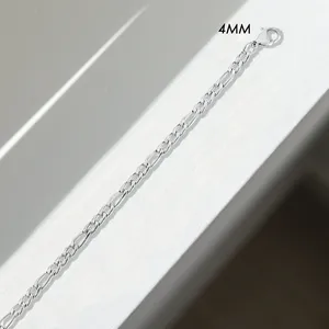 Chaînes de cheville EManco en acier inoxydable couleur argent, style Figaro, pour hommes et femmes, bijoux de pied Hip Hop Rapper, chaîne de jambe, chaîne de cheville - Product Image 6