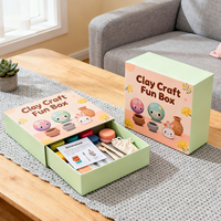 Boîte cadeau personnalisable pour enfants d'âge préscolaire, kit d'art réutilisable 12 couleurs, matériel carton, jouet créatif sûr pour l'artisanat