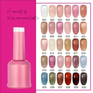 Beauty Jelly Gel 30 colores Kit profesional personalizado etiqueta privada esmalte de uñas Color transparente botella de Gel para uñas JUEGO DE MANICURA