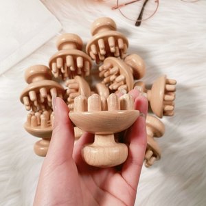 Masajeador de mango de madera HY, dispositivo de masaje Facial con cepillo de pulpo de masaje <span class=keywords><strong>Accupoint</strong></span> personalizado - Product Image 4